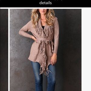 Cardigan with belt size L